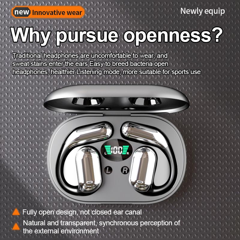 Q16 TWS беспроводные наушники с цифровым дисплеем HiFi стереогарнитура с супербасами, заушное крепление, безболезненное ношение, шумоподавляющие наушники большой емкости