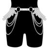 Punk Angel Wings Waist Belt PU Leather Goth Belt Trendy Hip Chain  for Party Costume