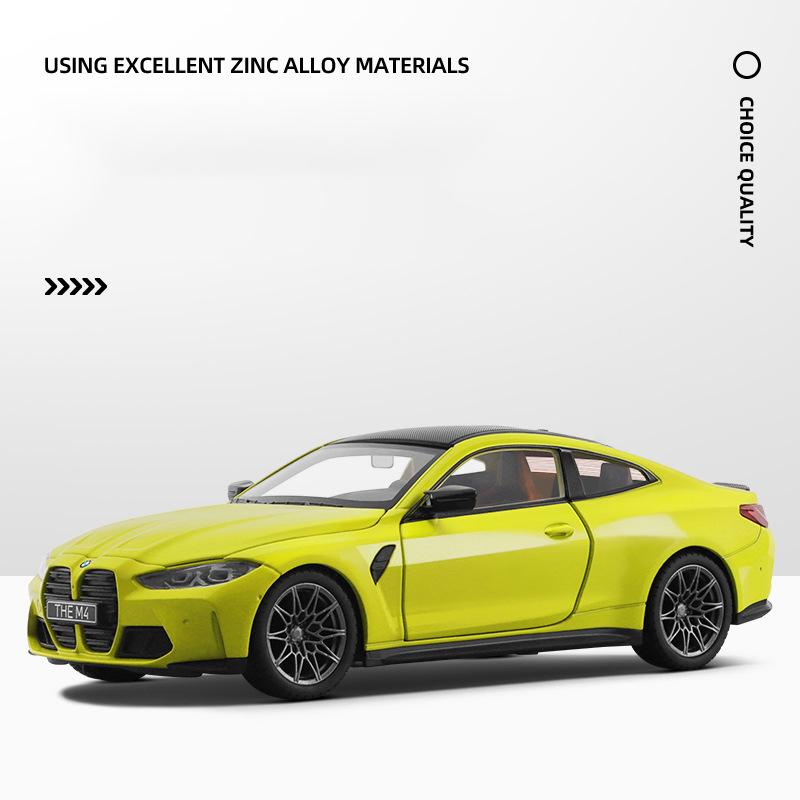 23.01 BMW M4 G82 THE M4 Суперкар Литая Модель Автомобиля Игрушка Литье Под Давлением Звук и Свет Автомобильные Игрушки Транспортное Средство