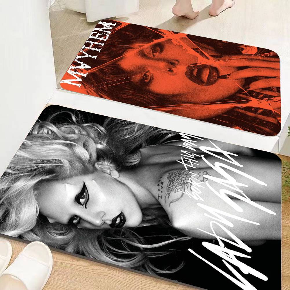 Singer L-Lady Gaga Mayhem Room Mats Anti-slip Absorb Water Long Strip Cushion Bedroon Mat Household Carpets