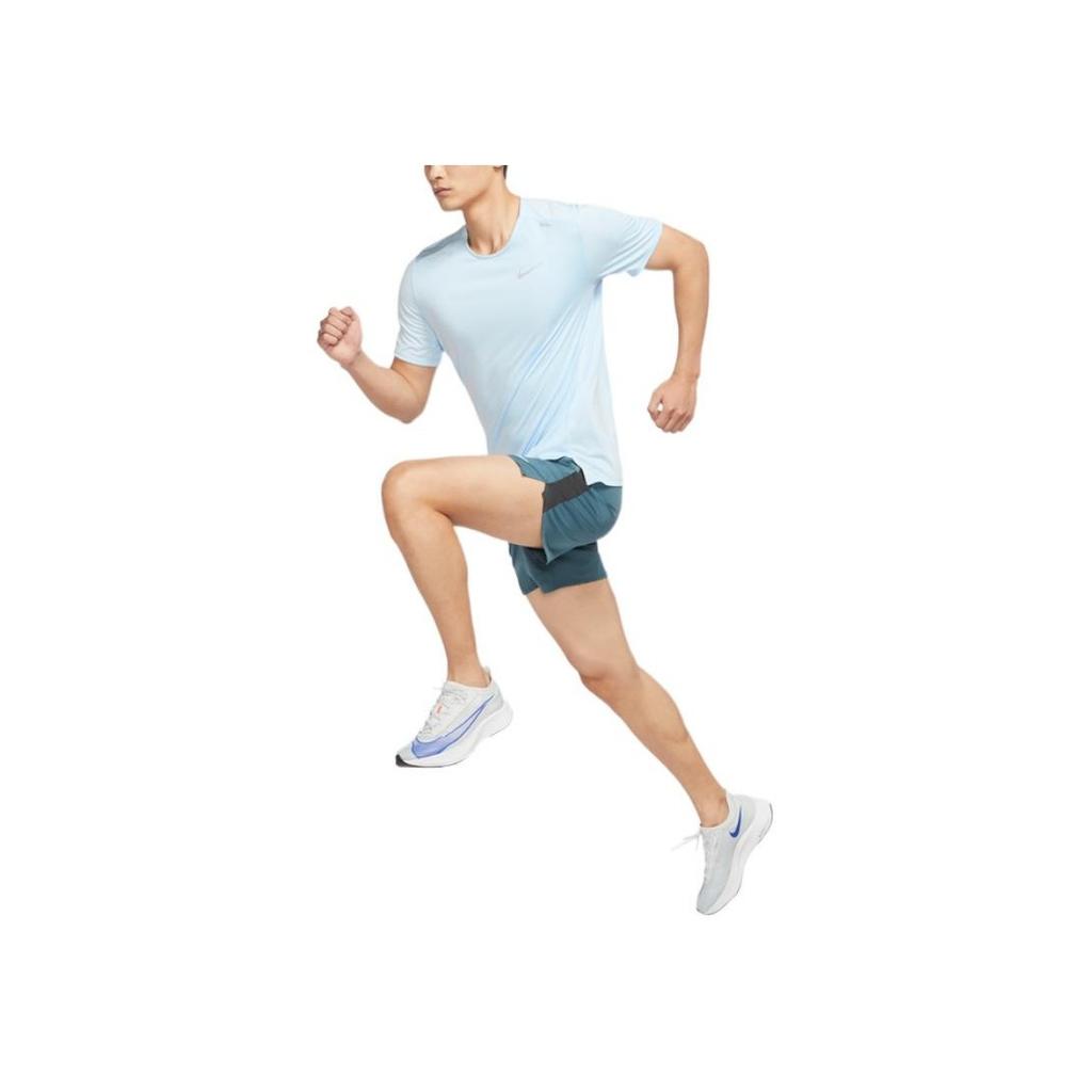 Nike Dri-FIT Rise 365 Футболка с круглым вырезом на спине, мужские топы, синяя DX6146-441