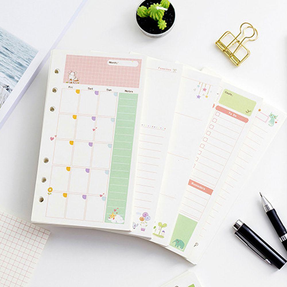 Daily Planner A5 A6 Notebook Refill Loose Leaf Paper Refill Binder Inside Page Notebook Paper