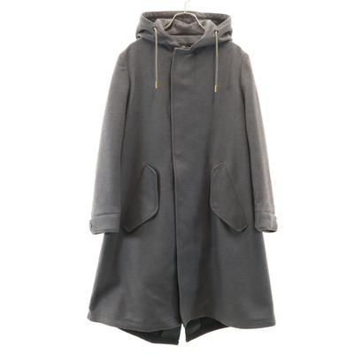 Косметика THE RERACS 19FW сделано в Японии Шерстяное пальто с капюшоном 36 серый Женский Б/У