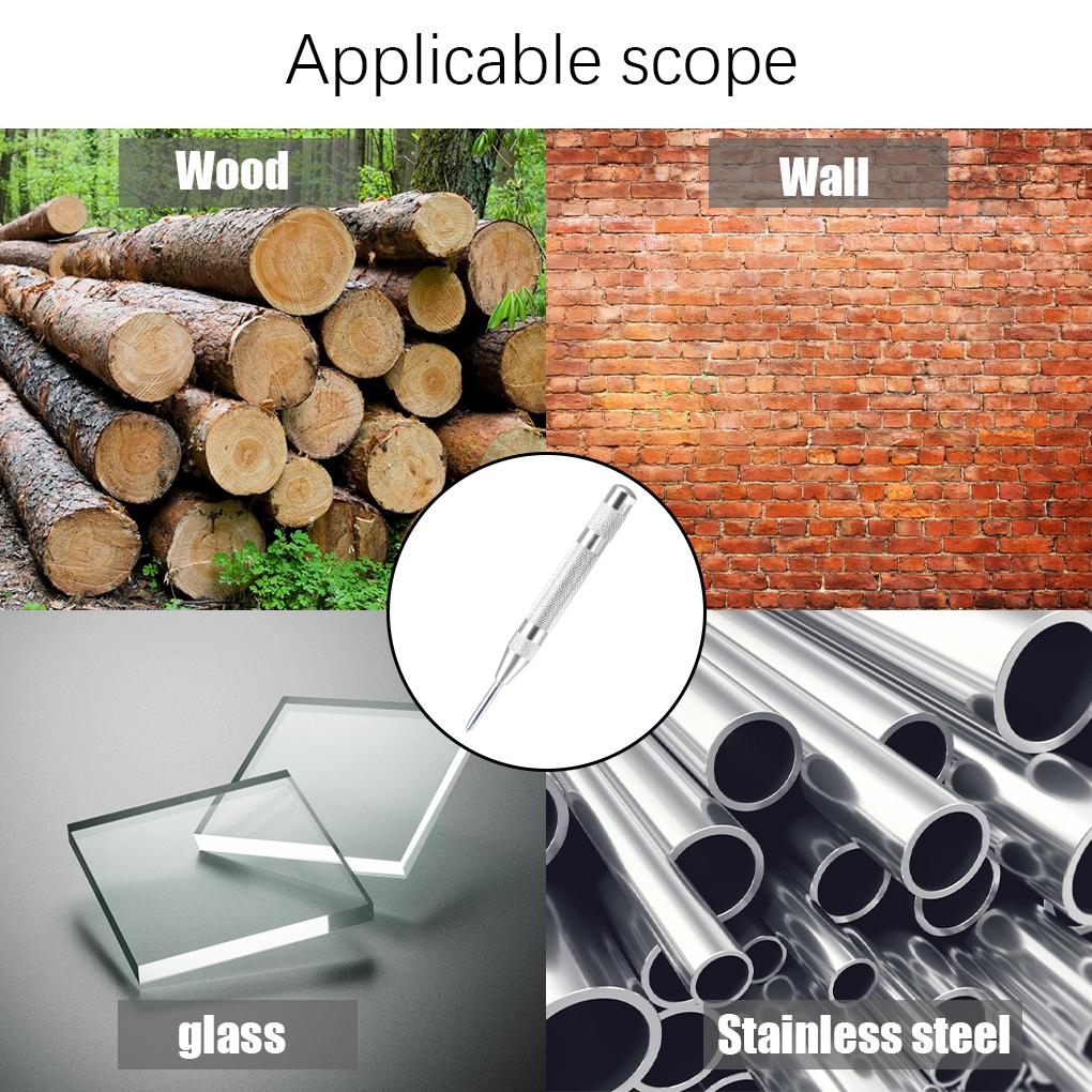 Automatic Center Pin Punch Spring Loaded Marking Starting Holes Tool Wood Press Dent Marker Woodwork Tool Drill Bit