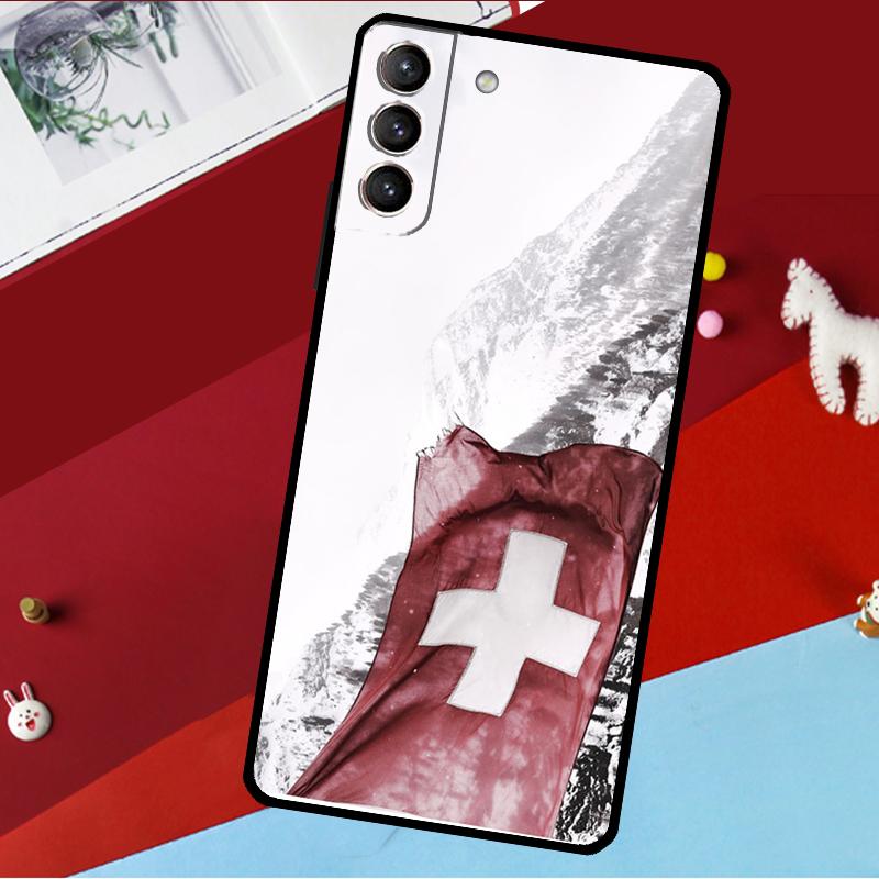 Швейцария Швейцарский флаг Чехол Для Samsung Galaxy S26 S25 S23 S22 S20 S24 Ultra S9 S10 Plus S21 FE S25 FE Чехол для телефона