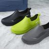 Низкие резиновые дождевые ботинки водонепроницаемые и нескользящие водные ботинки мужские взрослые теплые водонепроницаемые ботинки с мелким вырезом нескользящие резиновые ботинки