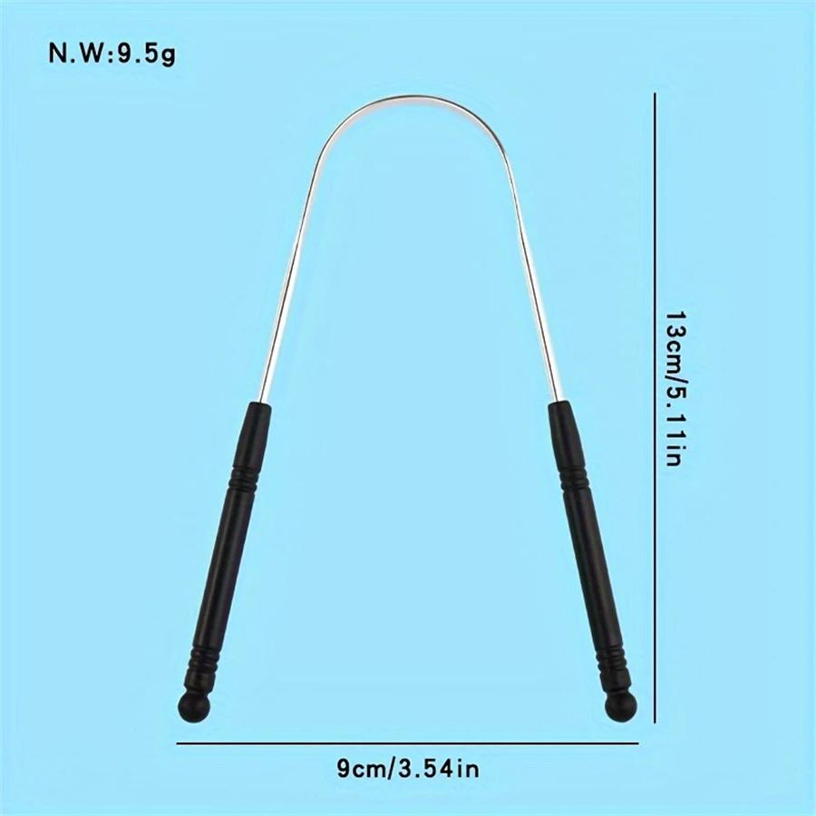 1 Stainless Steel Tongue Scraper, Fresh Breath, Suitable for Low Allergy Tongue Cleaning Tools for Adults and Children, Effectiv