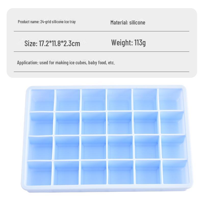 15 & 24-Grid Silicone Ice Cube Tray with Lid - Easy-Release Square Mold