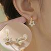 No Piercing Ear Clip Pentagram Rhinestone Earrings Women Luxury Fashion Earrings New