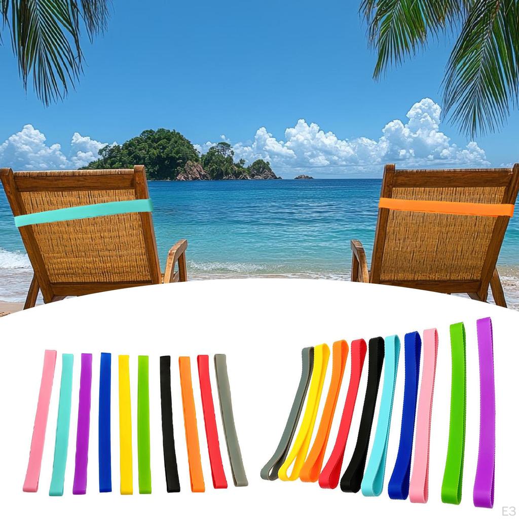 10Pcs Silicone Bands for Packing Tableware And Household Items