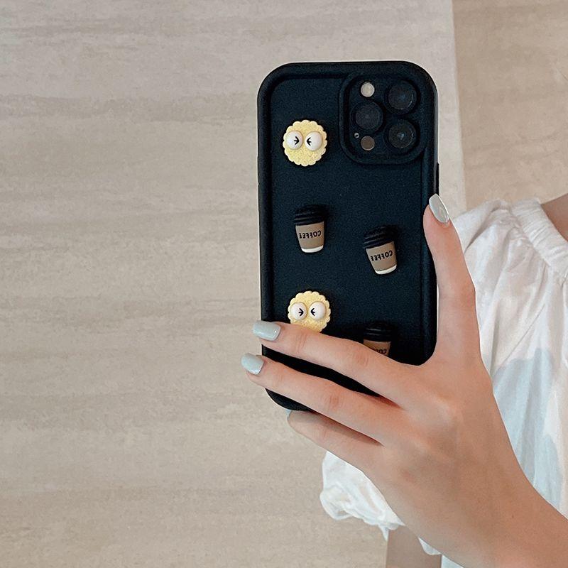 Cute Cartoon 3D Coffee Liquid Silicone Soft Case For Motorola E22 G10 G20 G30 G54 G9Play Lens Protective Cover Moto G14