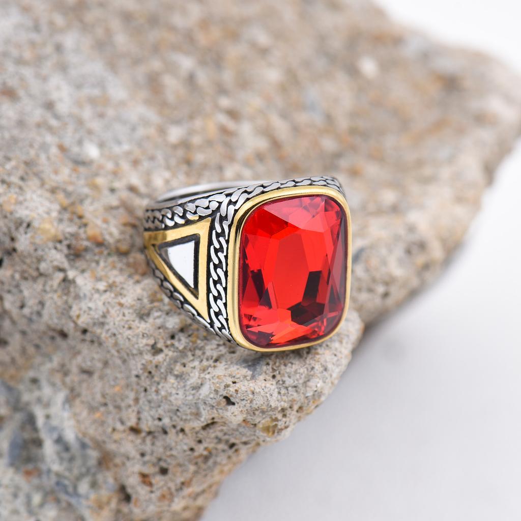 R3427 Мужские высококачественные кольца из нержавеющей стали 316L с ониксом разных форм, трендовые украшения