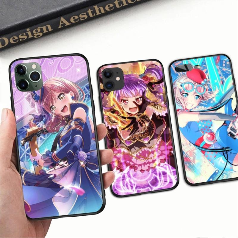 Чехол для телефона с милой девушкой Bang Dream для IPhone 14 13 12 11 XS X 8 7 6 Plus Mini Pro Max SE 2022, мягкий черный чехол для телефона