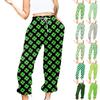 Women's Casual St. Patrick's Day Print Casual Drawstring Elasticated Waist Drawstring Pants