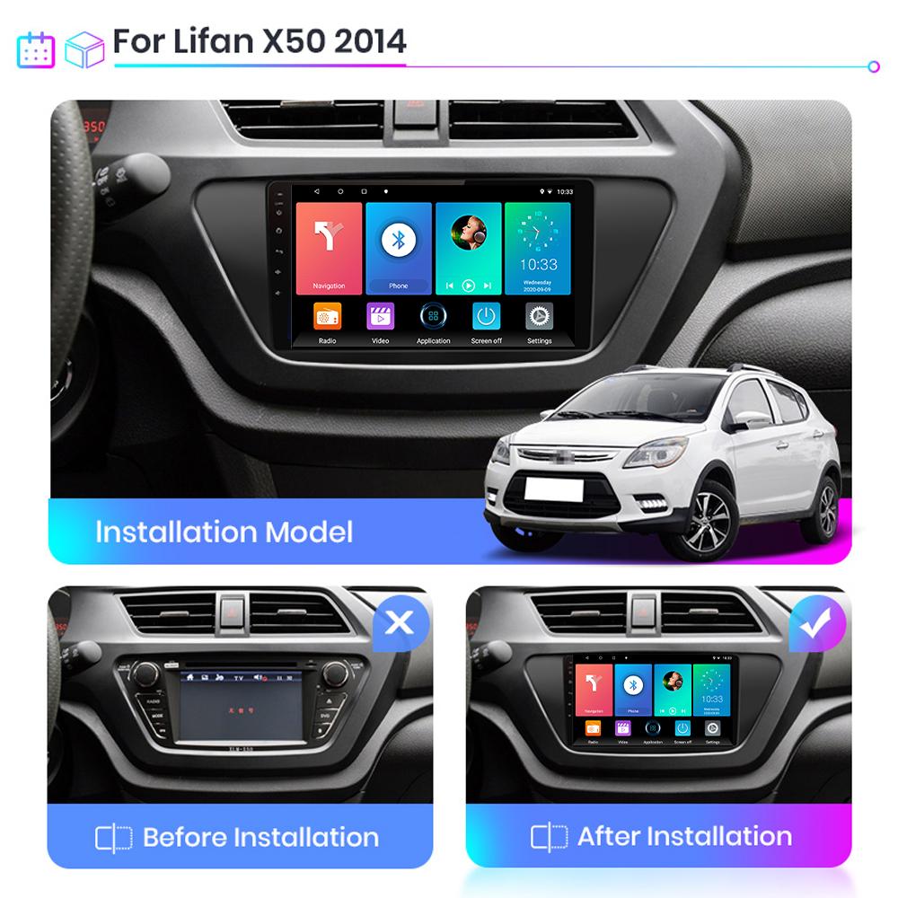 Android Car Radio For Lifan X50 2015-2019 Multimedia Player Head Unit Stereo GPS Navigation BT WIFI 1+16GB