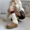 Autumn Winter Maillard Outfit Wool Knitted Leg Warmers Preppy Style Slouch Socks Snow Boot Knee-High Wool Women's Calf Sleeves