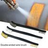 2/3Pcs Steel Wire Brushes Double Heads Strong Decontamination Mini Dust Removal Stainless Steel Bristle Cleaner Workshop