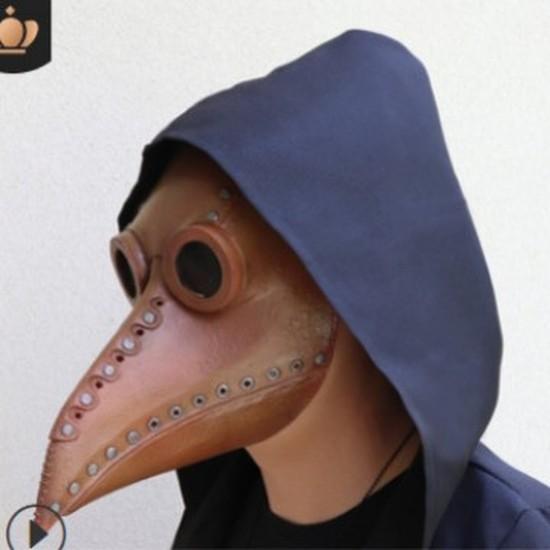 Halloween Plague Bird Beak Mask Punk Steam European Black Death Doctor Plague Mask Hot Sale