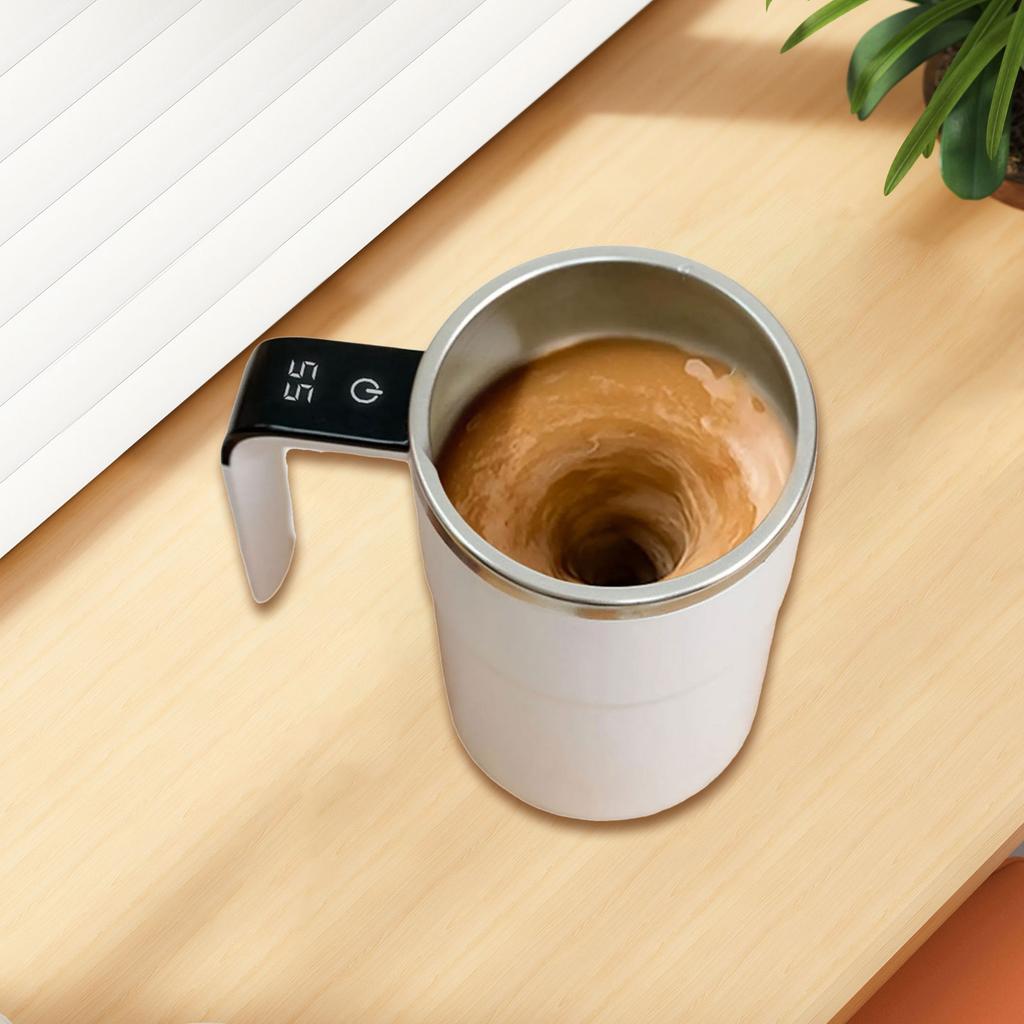 Автоматическая чашка для помешивания кофе с изоляцией из нержавеющей стали, перезаряжаемая через USB, для использования в офисе, дома и в дороге