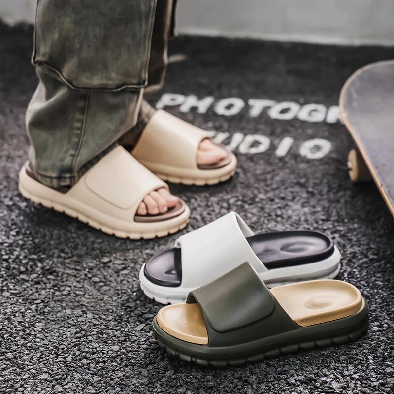 2025 Летние пляжные сандалии для отдыха на открытом воздухе Женская повседневная обувь Мужские шлепанцы Мужские сандалии Брендовые женские и мужские тапочки Модные шлепанцы из ЭВА