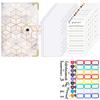 Leather Budget Binder with 12 Binder Cash Envelopes 12 Budget Sheets Label Stickers for Money Saving Budget Planner