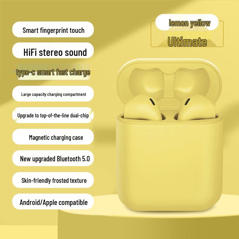 2026 True Wireless Noise-Cancelling Earphones: Long-Wearing, Pain-Free, Ideal for Running and Compatible with Apple & Android.