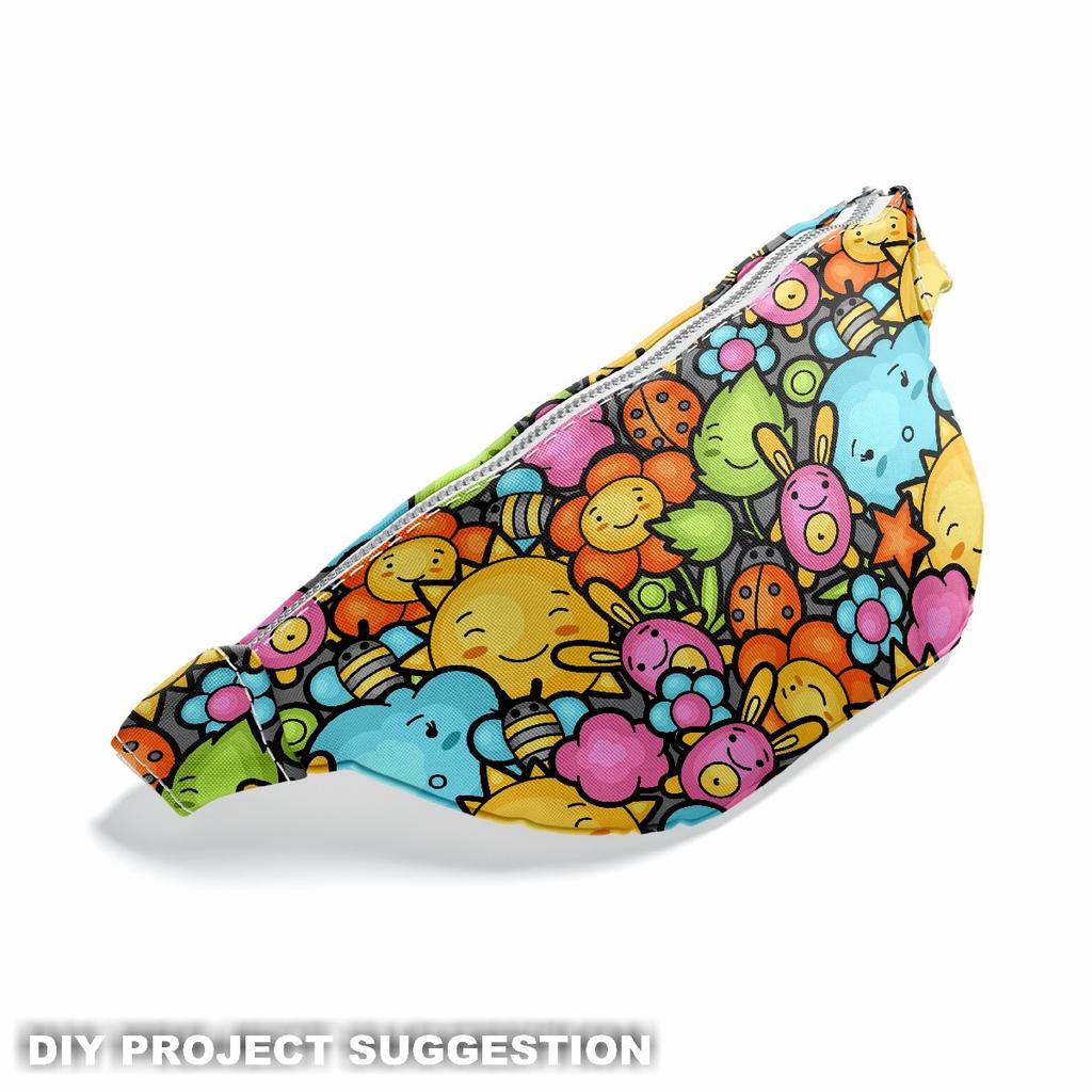 Outdoor Dekostoffe Oxford - Motiv Fröhliche Zeichentrickfiguren