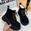 Women's Winter New Height Increasing Plush Warm Short Boots Simple Comfortable Daily Casual Thick Soled Women's Shoes