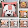 Cartoon Cute Bubu Dudu Pillow Case Short Plush Double-sided Print Square Throw Pillow Covers Sofa Home Cushion Decor