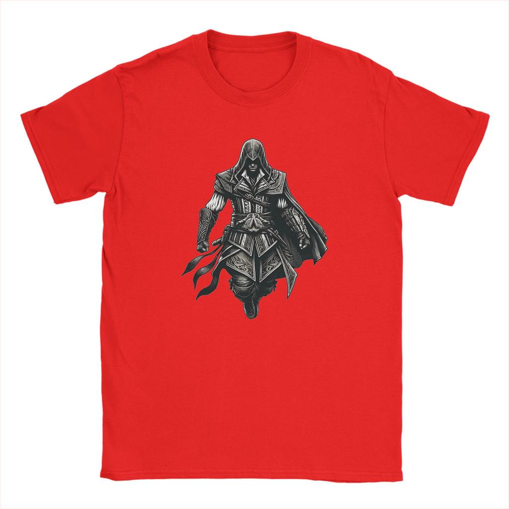 Унисекс Игровые Футболки Assassin's Creed Shadows Хлопковые Топы Смешные Футболки с Коротким Рукавом с Круглым Вырезом Идея для Подарка Футболки