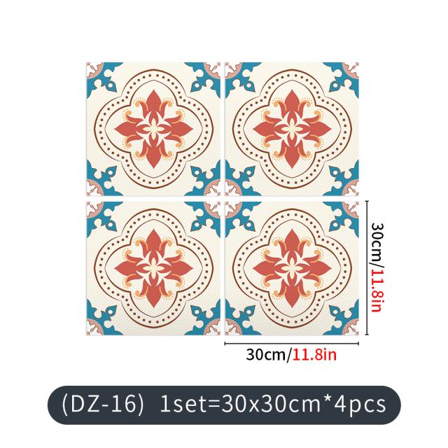 4 шт. современные самоклеящиеся квадратные нескользящие водонепроницаемые съемные наклейки из ПВХ для ванной комнаты и кухни, домашний декор, напольная плитка, наклейка 30X30 см