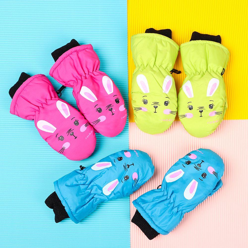 Winter Children Boys Girls Windproof Non-slip Thick Warm Sports Mittens Kids Ski Gloves Waterproof