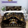 3pcs Duvet Cover Set (1*Duvet Cover + 2*Pillowcase, Without Core),Batman Print Bedding Set, Bedroom Decor, All‑Season, Birthday Gift