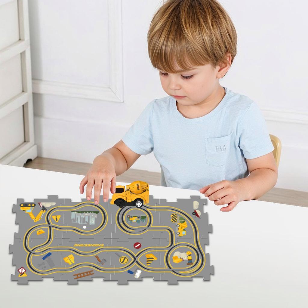 Космическая головоломка железнодорожная машина электрическая головоломка DIY мальчик автомобиль рождественская железнодорожная игрушка поезд