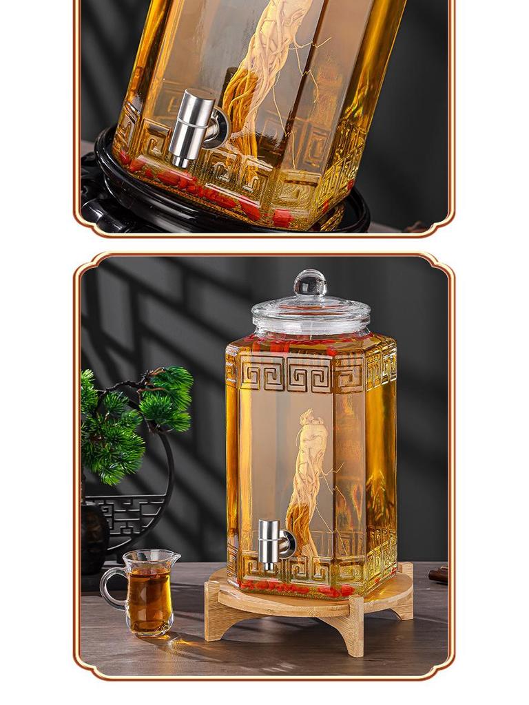 Роскошная герметичная банка для настаивания вина и байцзю с краном для домашнего использования