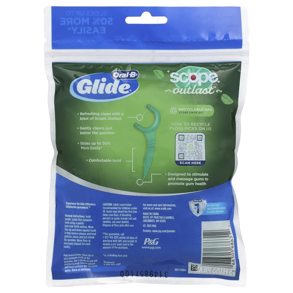 Oral-B Одноразовая зубная нить Scope® Outlast™, мятная, 75 шт.