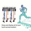 Medal Hanger Display Rack Running for Gymnastics Never Give Up Home Decor Decorative Convenient