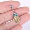 Summer New Product Puncture Jewelry Dripping Pineapple Belly Navel Nail Navel Buckle Accessories