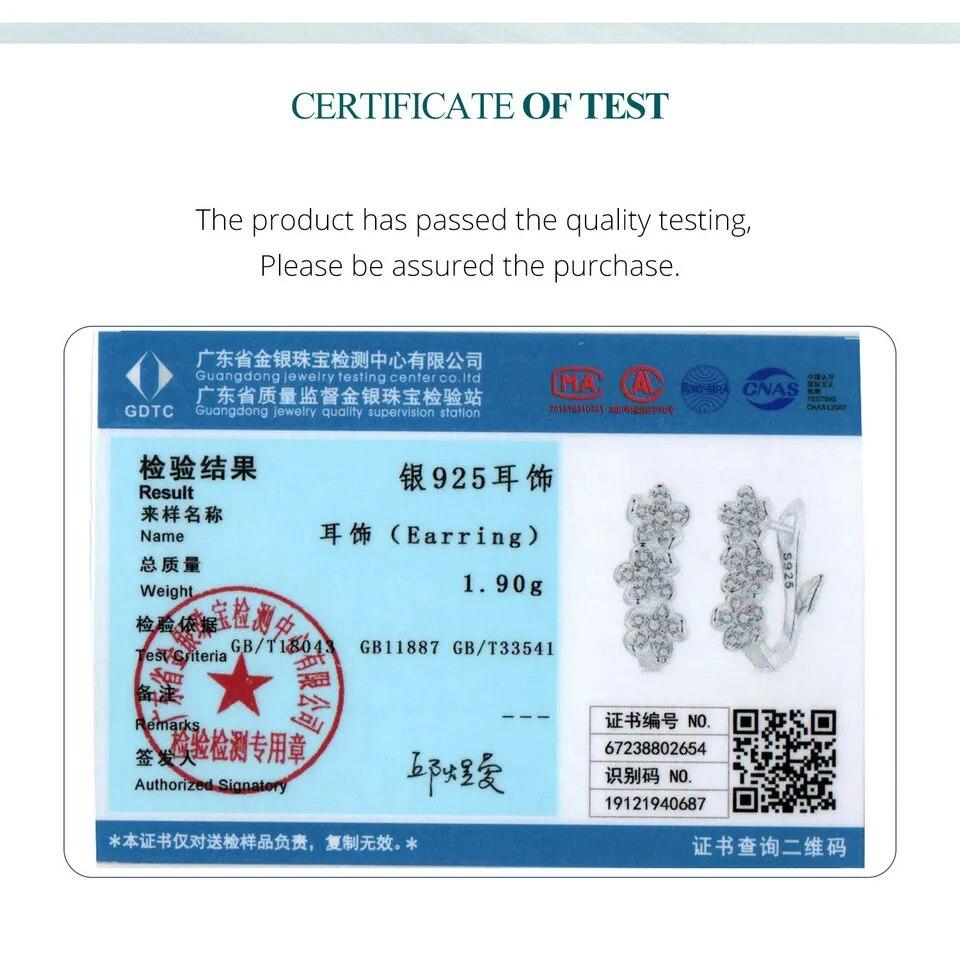 Женские серьги-кольца Bamoer из стерлингового серебра 925 пробы с цирконием AAA, блестящие серьги-капли с цирконием Pendientes, изысканные ювелирные изделия, подарок