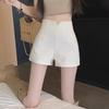 Женские эластичные шорты А-силуэта с высокой талией и широкими штанинами 2023 года – Осень/Зима, корейский стиль, облегающий крой