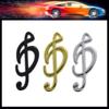 3D Музыкальный Символ Музыкальные Ноты для капота автомобиля, крыла, багажника, задняя табличка с названием, наклейка-эмблема