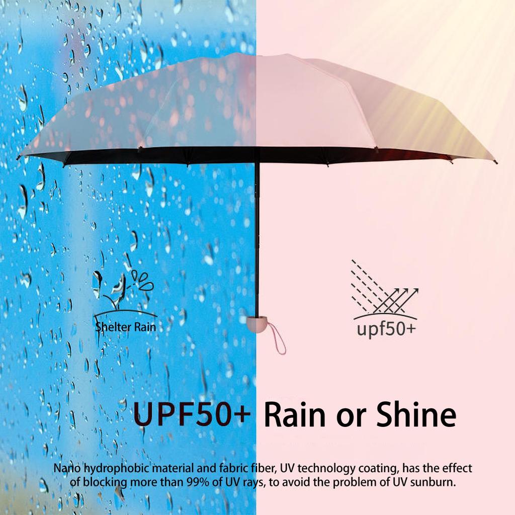 Sun Umbrella Folded Ultra Light Six Bone With Box Sun Protection UV Protection Sun Shade Sunshine Rain Dual Purpose