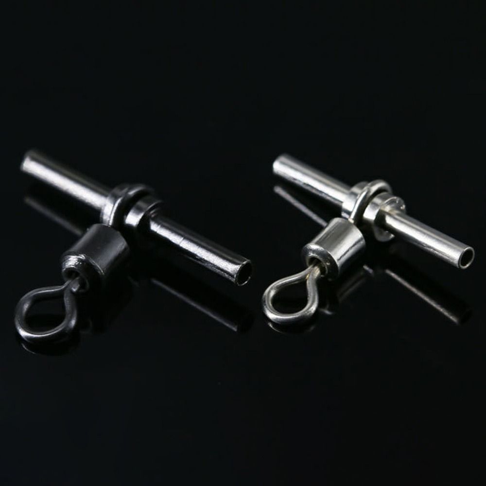Brass Barrel Cross-line Brass Head 3 Way Connect Sleeves Rolling Swivel Tube Fishing Swivels