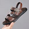Роскошные мужские сандалии из высококачественной коровьей кожи, уличные повседневные спортивные сандалии для мужчин, летние сандалии с открытым носком для пляжа