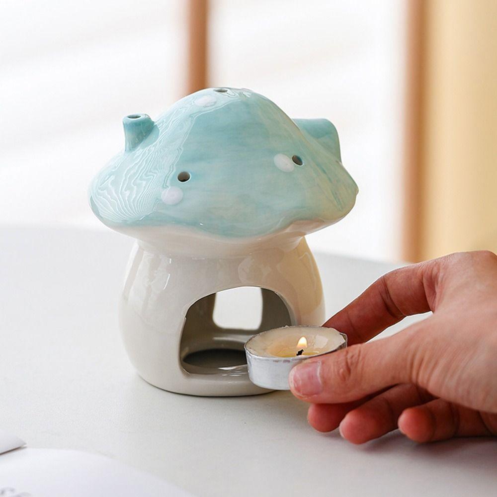 Romantic Ceramic Aromatherapy Stove Cartoon Mushroom Incense Burner Party Supplies