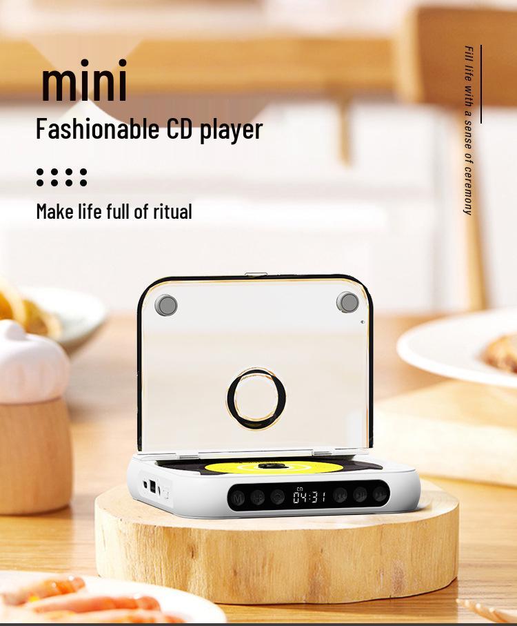 New Bluetooth Portable Mini CD Player - Stylish and Compact Walkman for Students