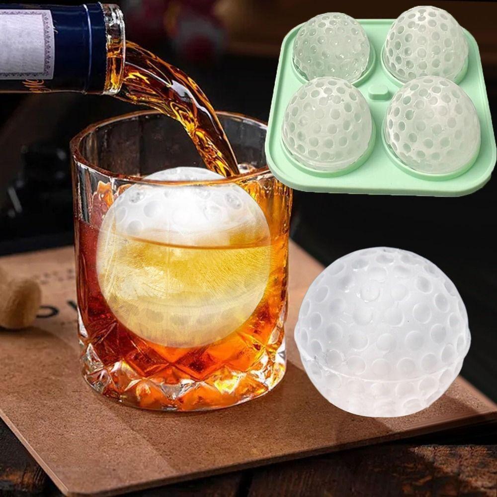 4 Compartments Ice Cube Tray Silicone Sphere Ice Mold DIY Chocolate Mold  Summer