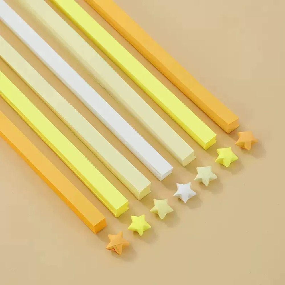 Мультяшная звезда бумага для оригами односторонняя звезда удачи оригами DIY скрапбукинг украшение для дома