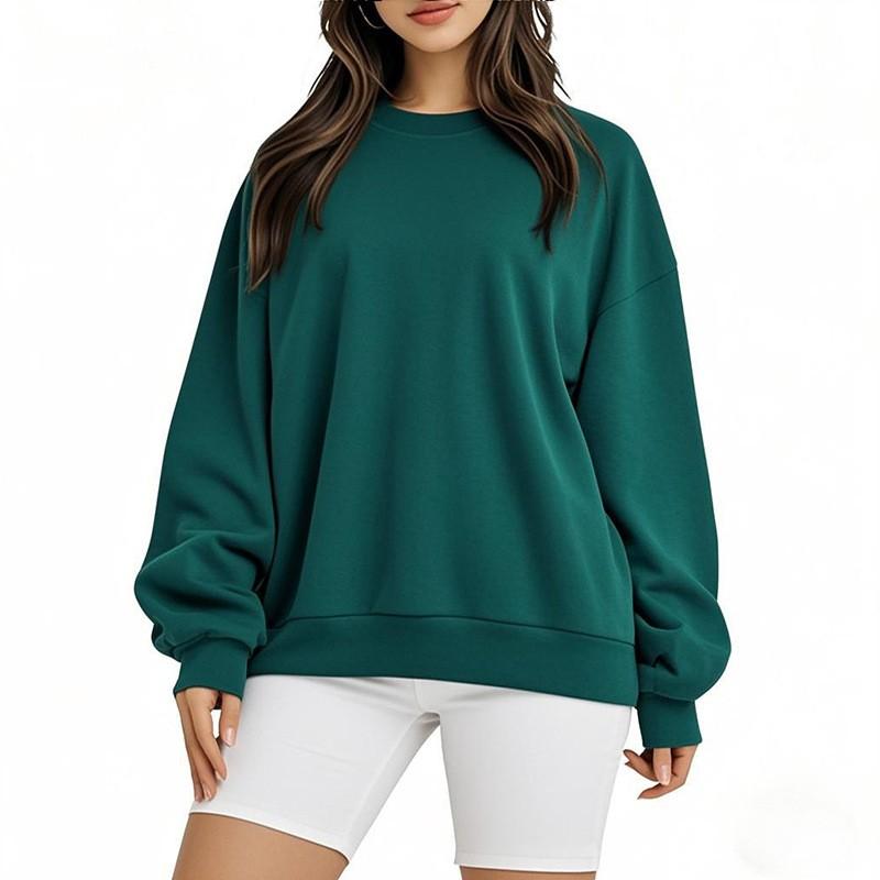 Unisex Oversized Casual Hoodie Pullover Sweatshirt Plain Color Streetwear Long Sleeve