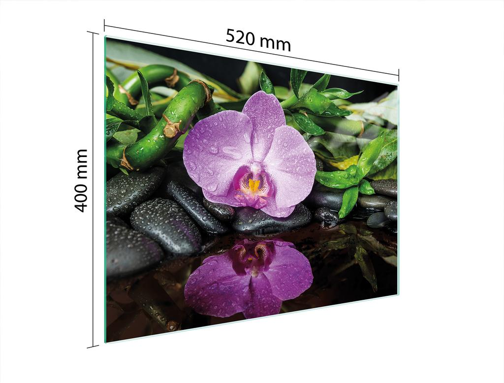 SZKLANA DESKA DO KROJENIA 52x40 ORCHIDEA